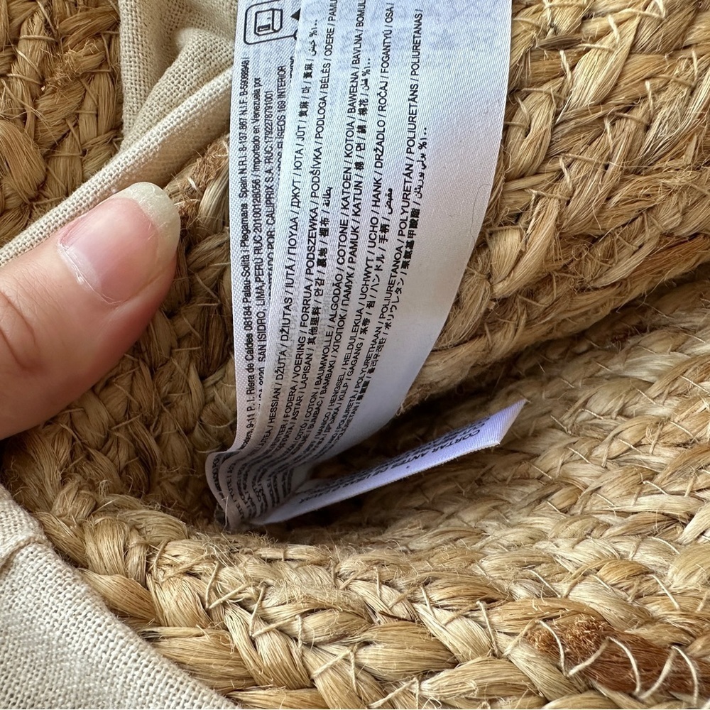 Mango Jute Basket Bag, Large Beach Tote, Drawstring Vacation Leather Handle Bag - Picture 15 of 15